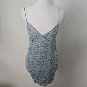 Urban Outfitters Blue Floral Mini Dress